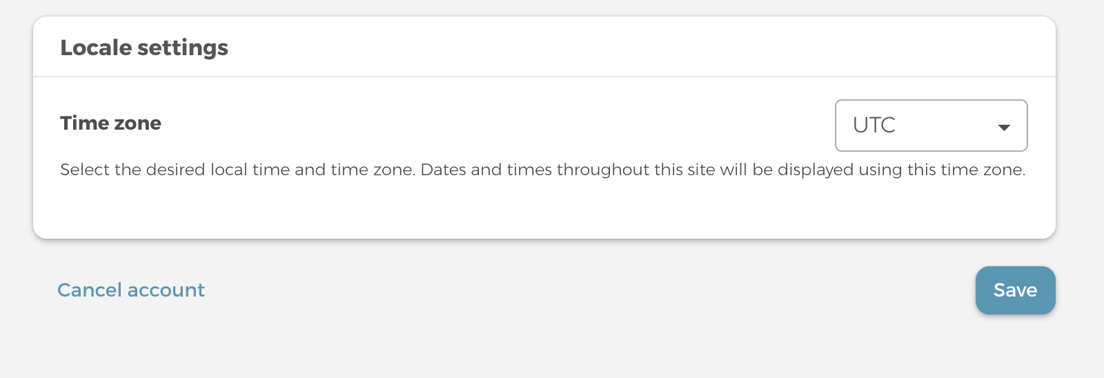 Locale Settings Screenshot